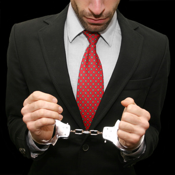 business man in handcuffs